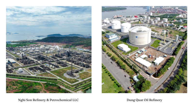 The oil refineries in Vietnam