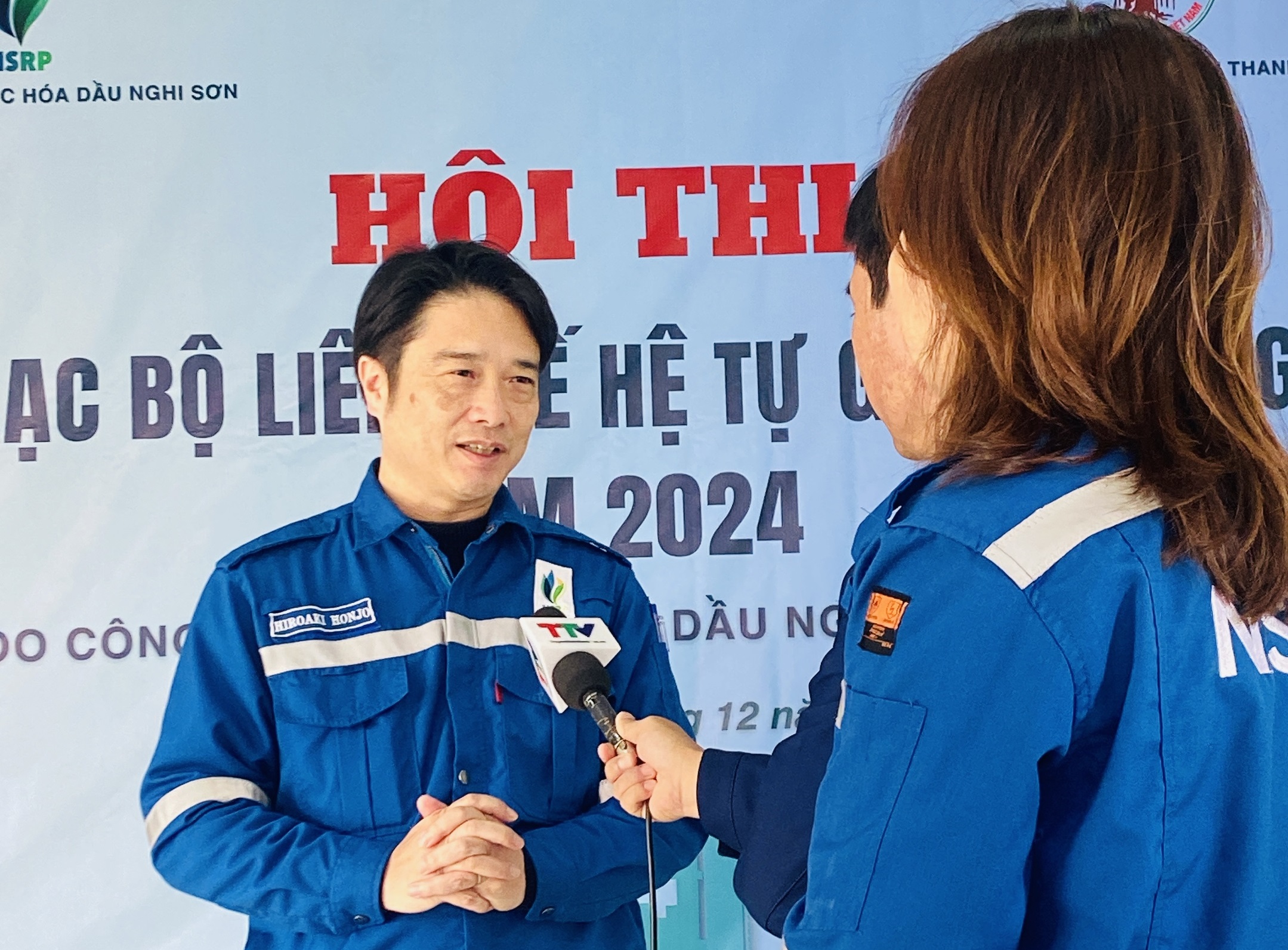 Mr. Hiroaki Honjo – ADSCPR Manager was being interviewed by TTV 